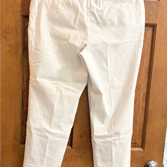 Worthington White Cropped Capri Pants Modern Fit Stretch Slash Pockets Med Rise - Picture 4 of 12